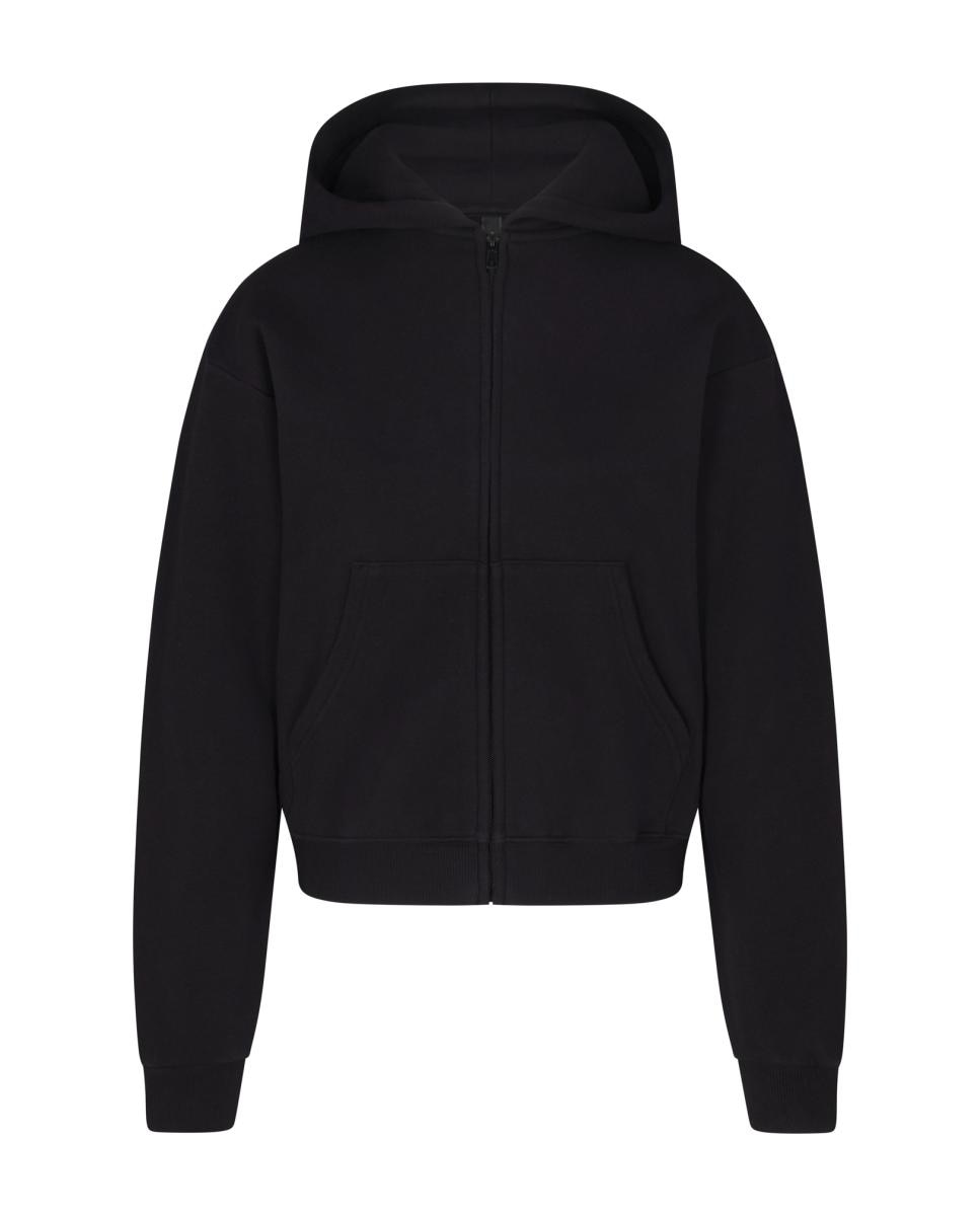 Sudadera con cremallera y capucha, cálida y versátil. - Skims - Negro Negro-4