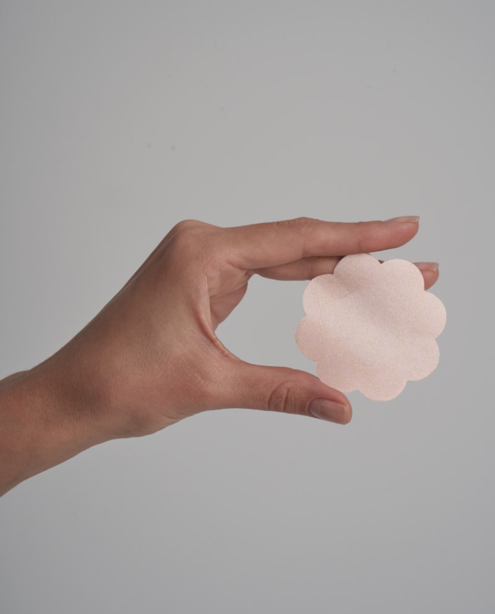 Pack de Fita Transparente e Protetores de Mamilos Adesivos Bege-3