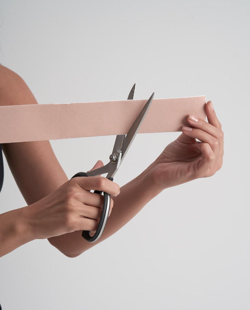Fita Corporal Elástica e Transpirável com Soutien Bandeau sem Alças - Bege Bege-3