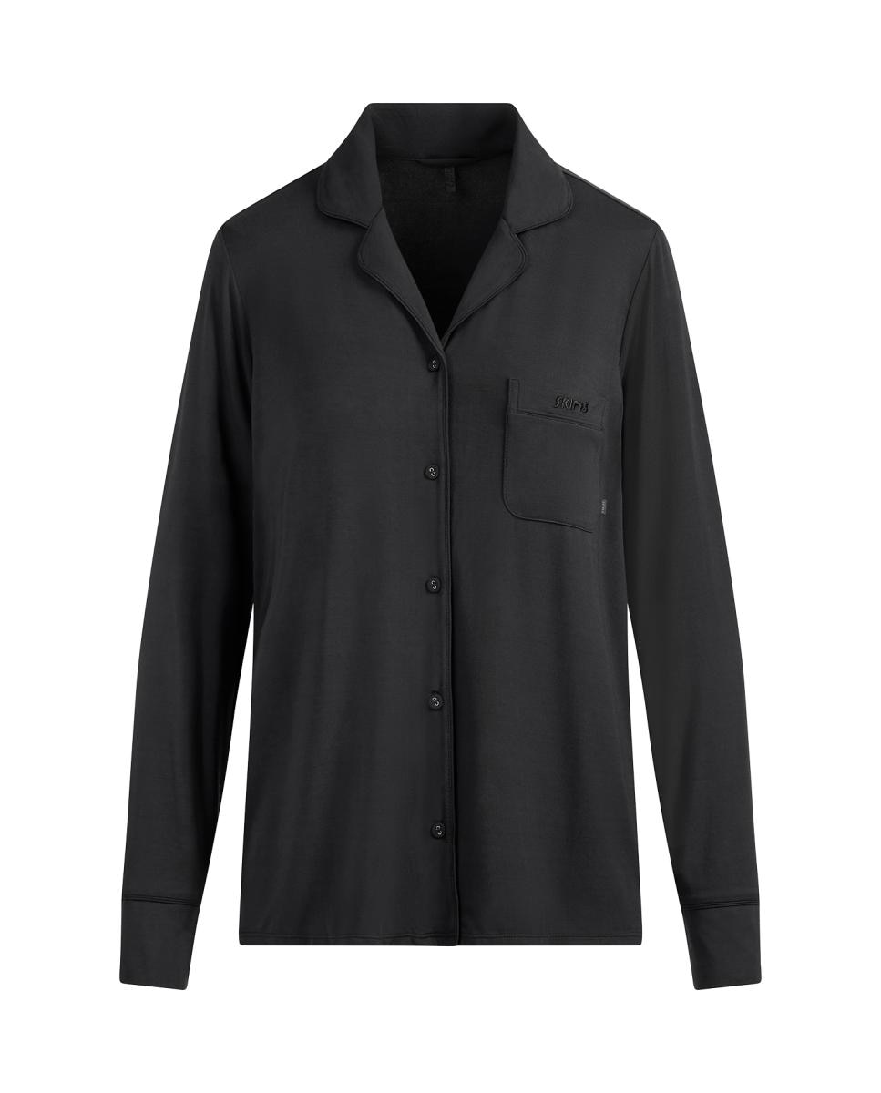 Pijama largo y elegante de mujer - Skims - Negro Negro-7
