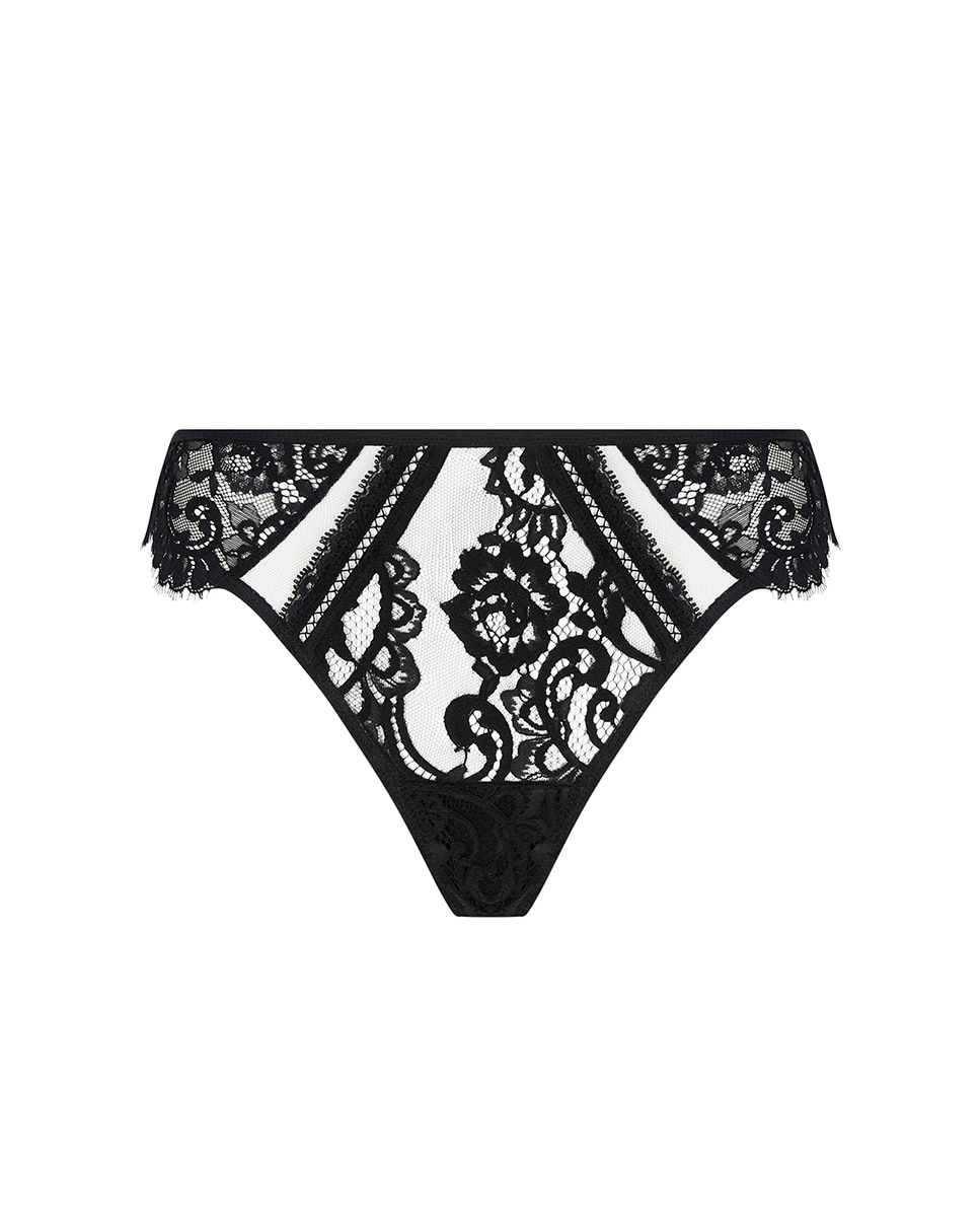 Tanga fino de tiras laterales - Lise Charmel - Negro Negro-3