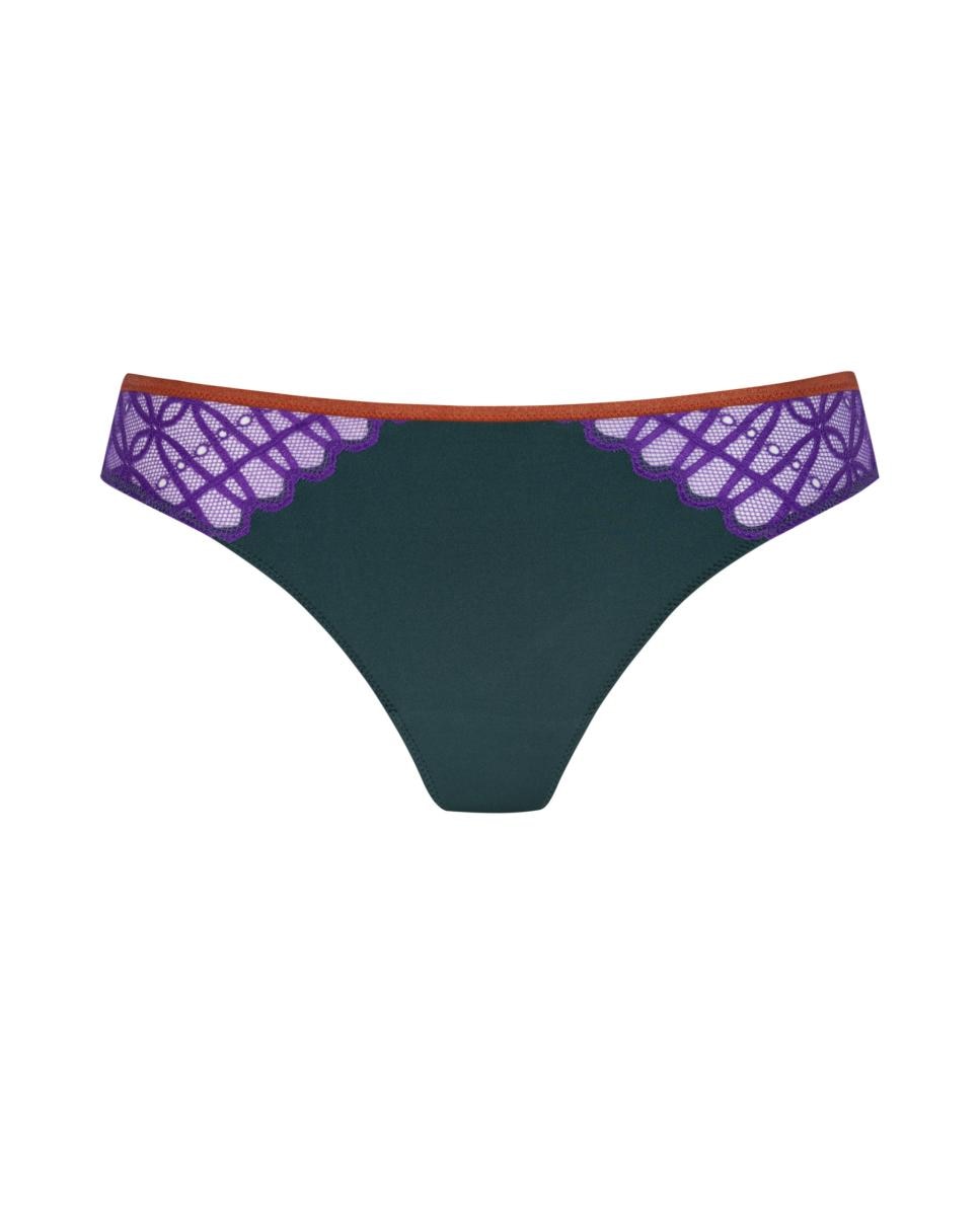 Cueca Tipo Brasileira com Renda Roxo-5