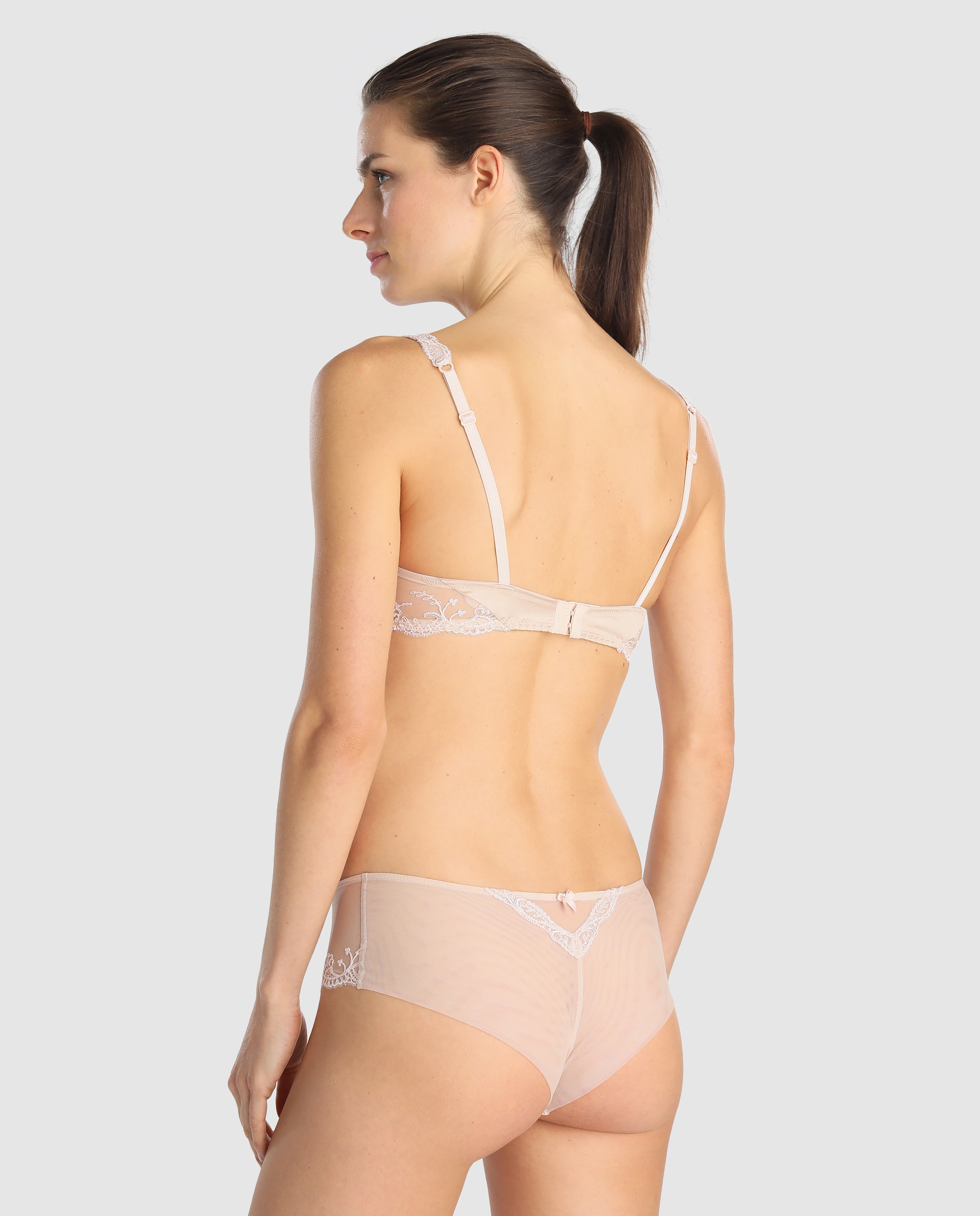Culotte Splendeur Soie Lise Charmel con tejido a contraste - Marfil Marfil-4