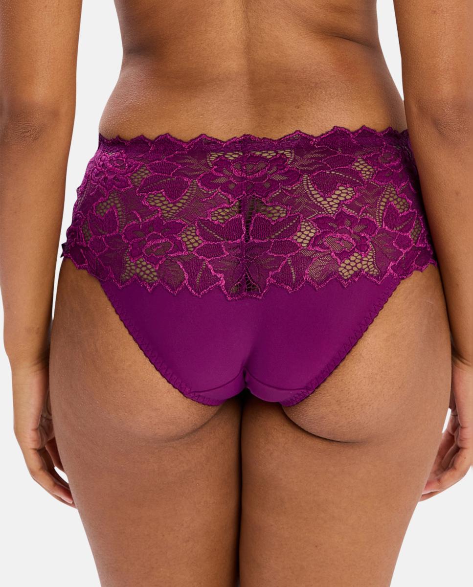 Culotte de meia altura com Renda Roxo-2