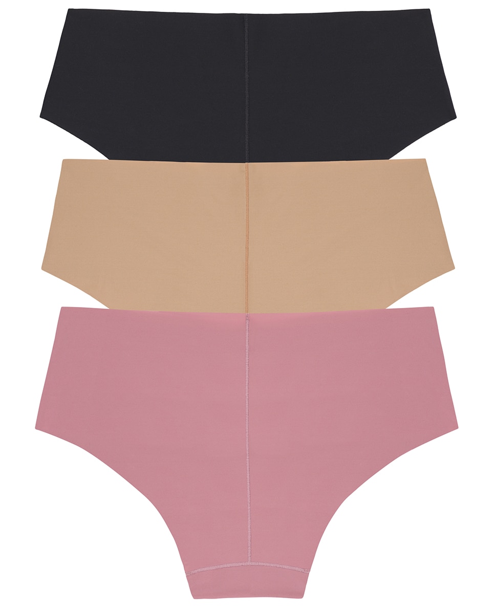 Tripack de Cuecas Hipster sem Costuras Multicolor-2