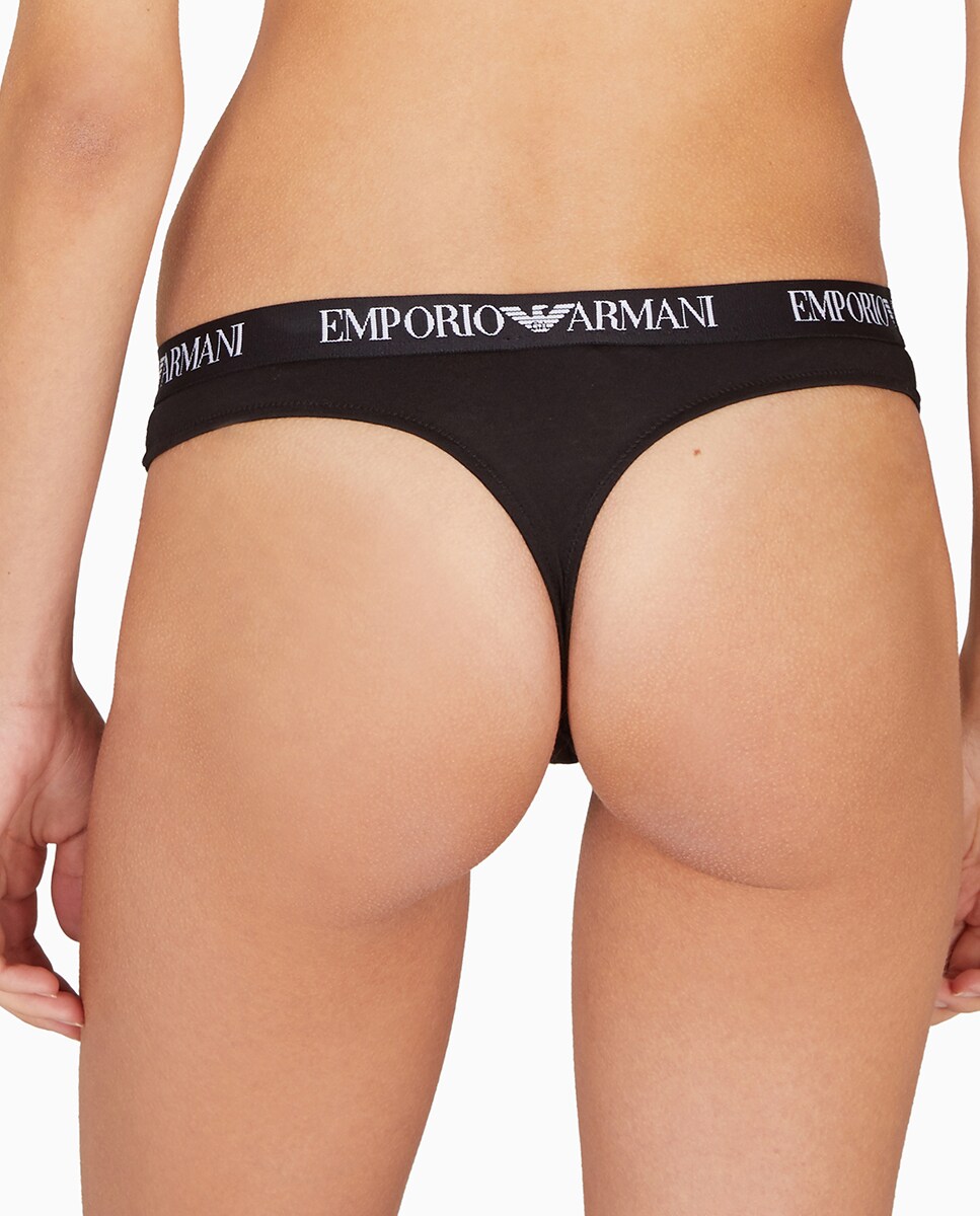 Pack de Duas Tangas Básicas de Algodão "Essential Cotton" Preto-2