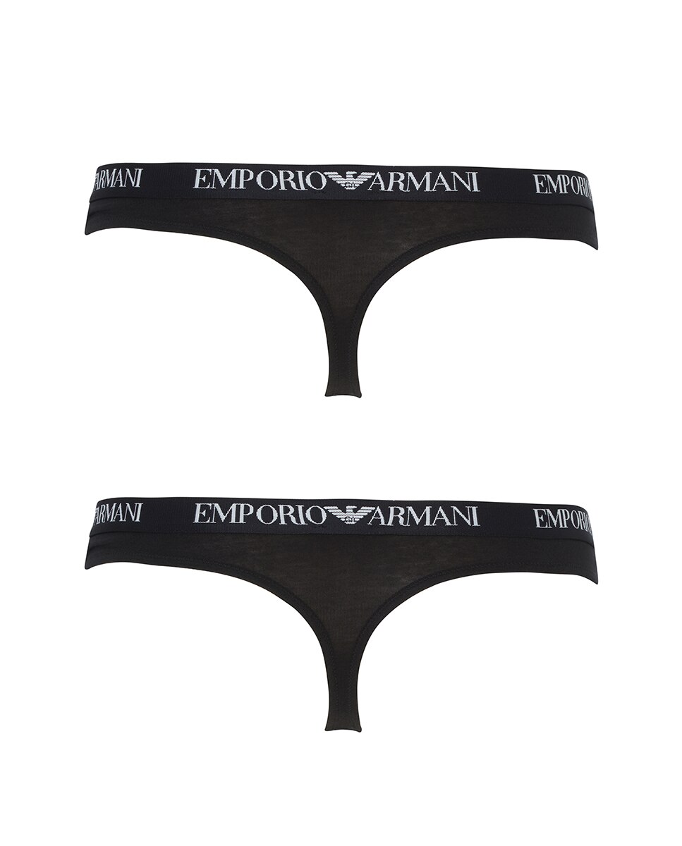 Pack de Duas Tangas Básicas de Algodão "Essential Cotton" Preto-4