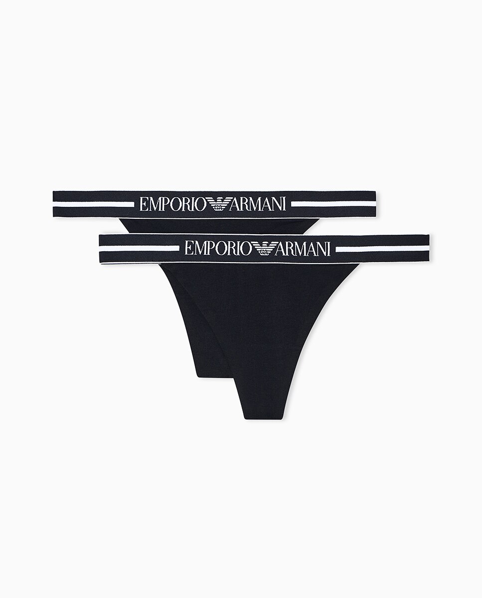 Pack de Duas Tangas de Algodão "Everyday Cotton" Preto-3