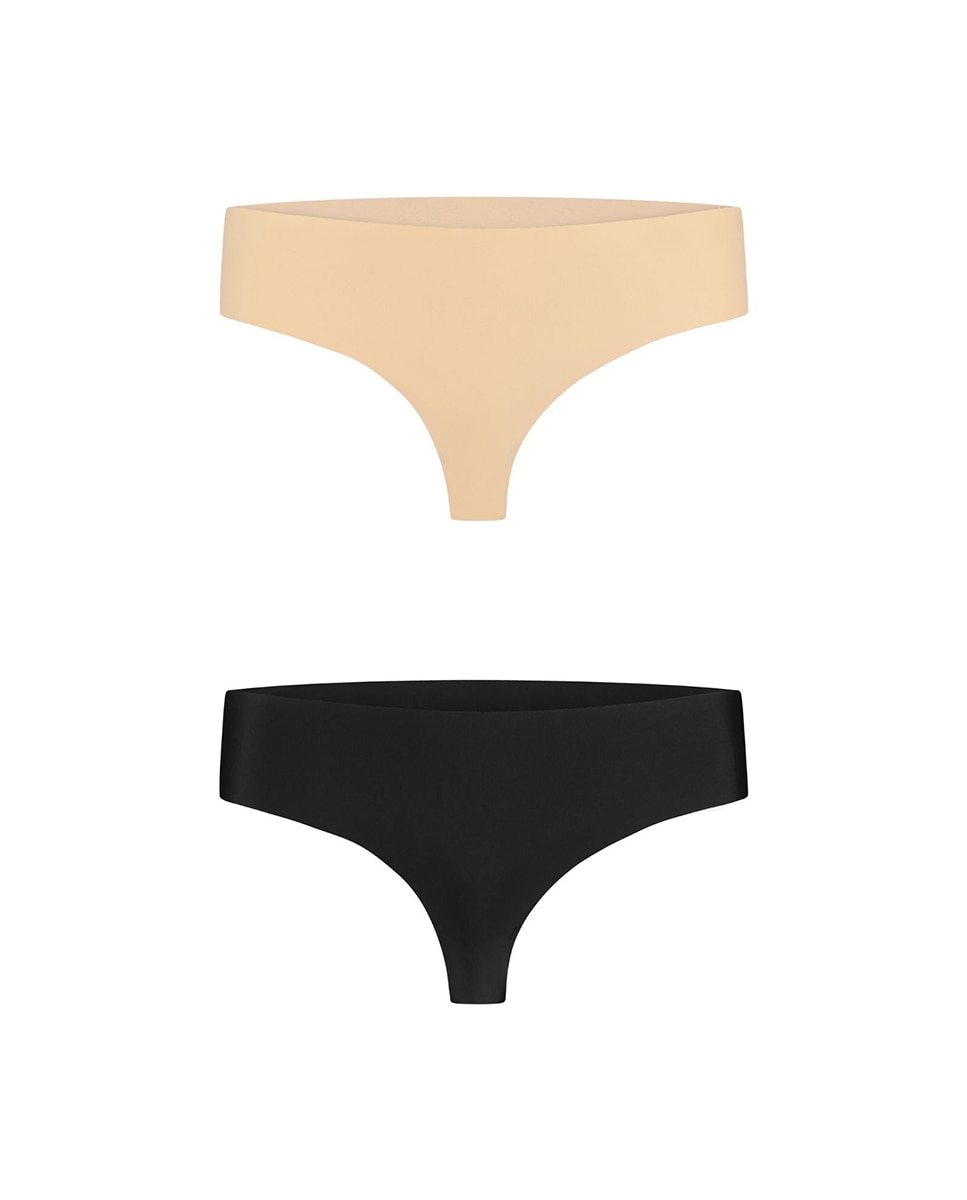 Pack de Duas Tangas Invisíveis sem Costuras Multicolor-5