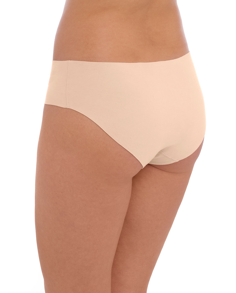 Cueca de biquíni de cintura média sem costuras Natural-2