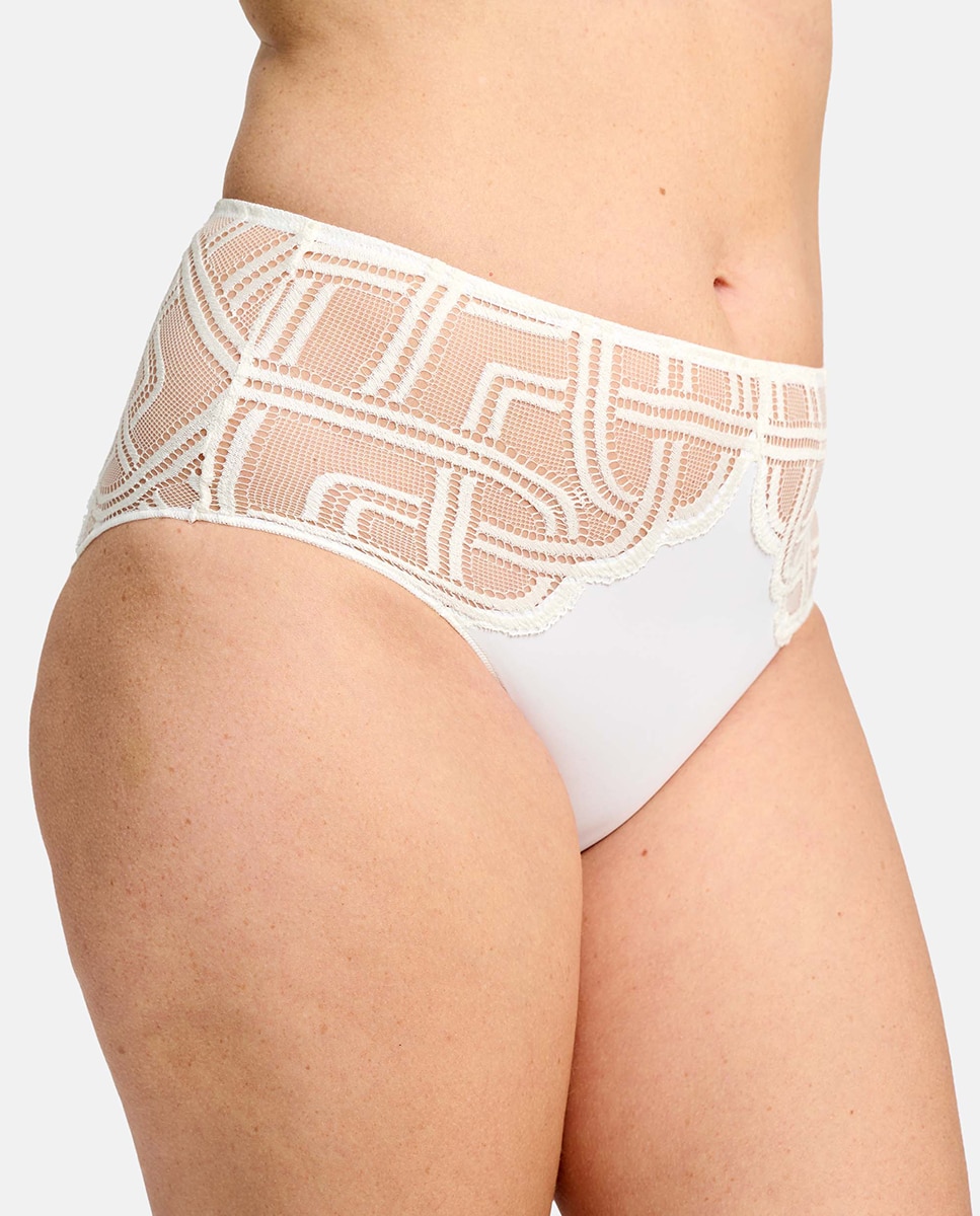Cueca clássica com costuras planas Cru-1