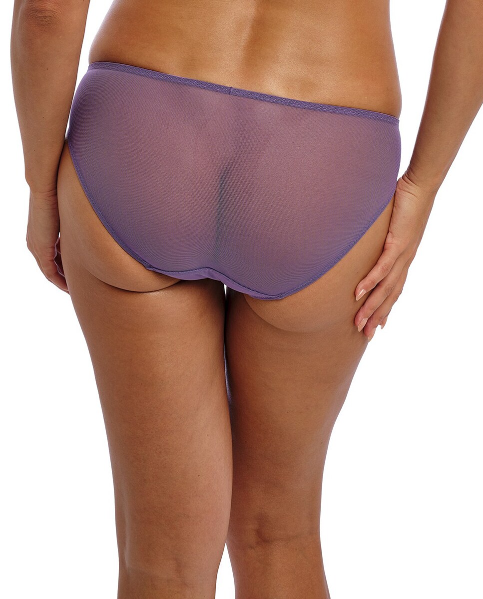 Cuecas Embrace Lace de renda e tule Roxo-2