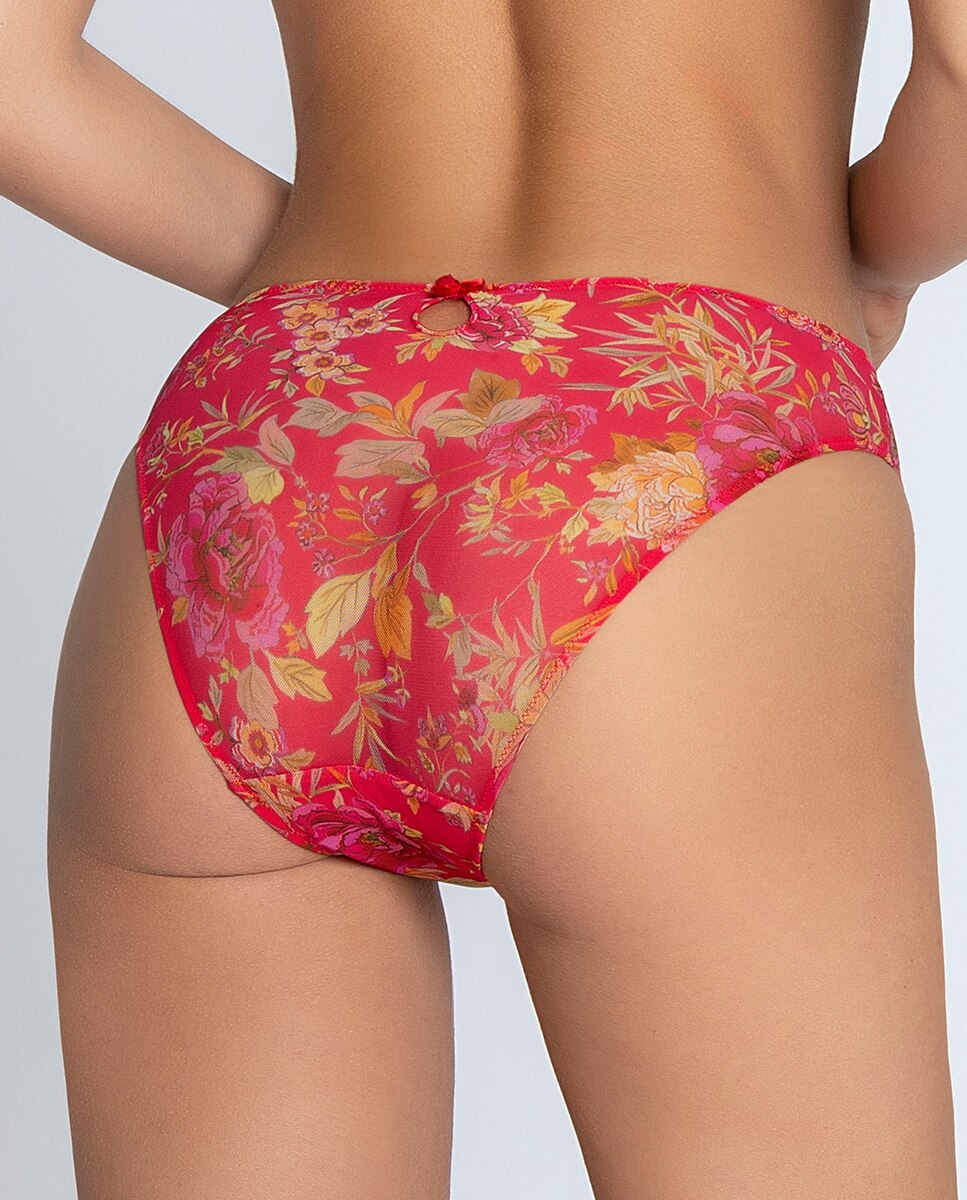 Cueca com Bordados e Rendas Vermelho-2