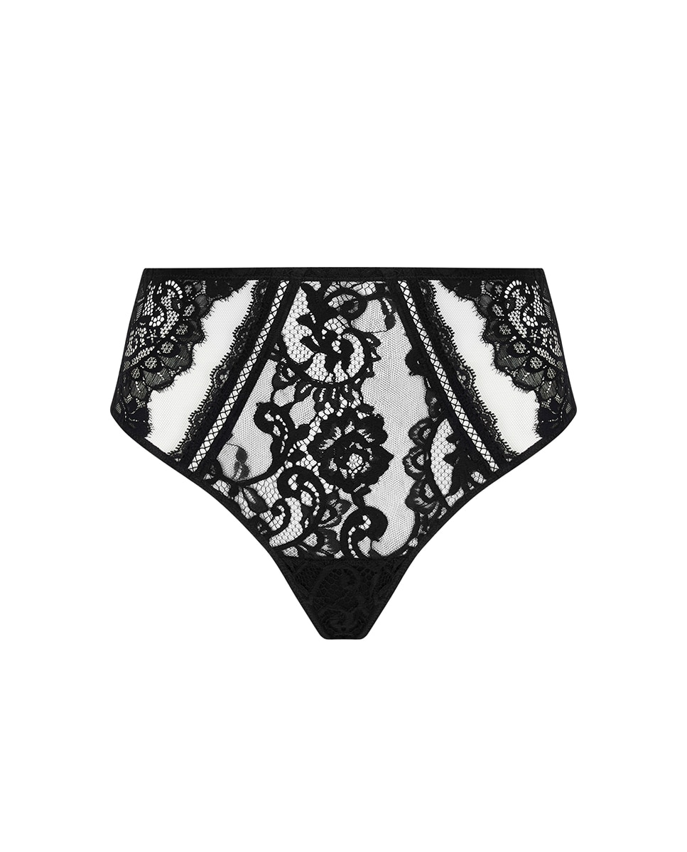 Cueca com Bordados e Rendas Preto-3