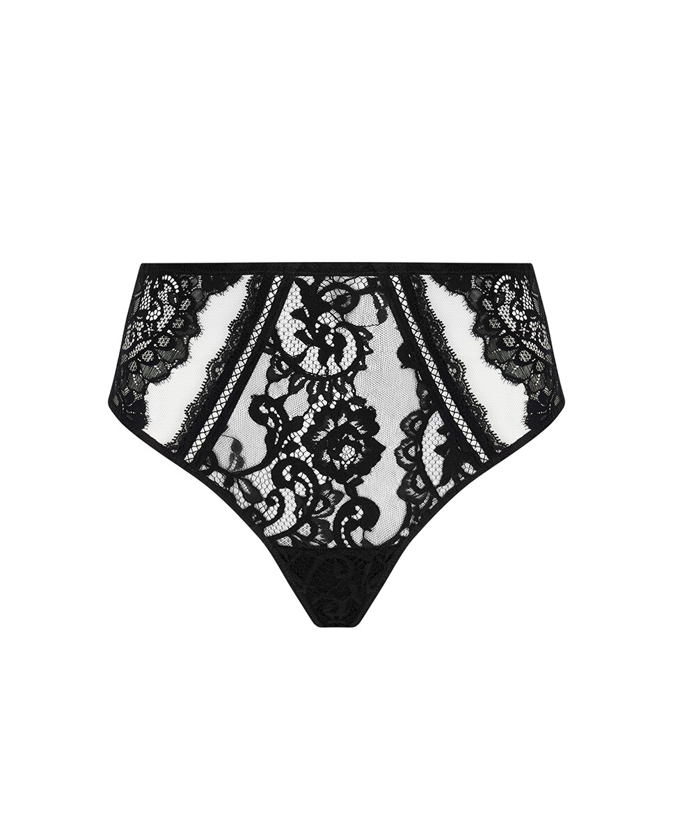 Cueca com Bordados e Rendas Preto-3