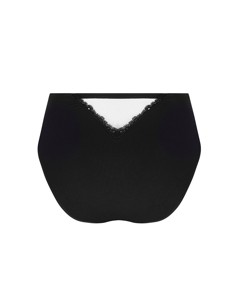 Cueca com Bordados e Rendas Preto-4