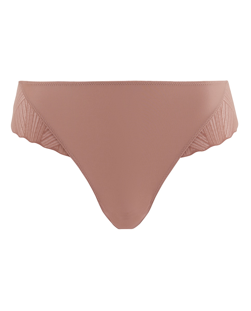 Cueca de Renda e Microfibra Caramelo-3