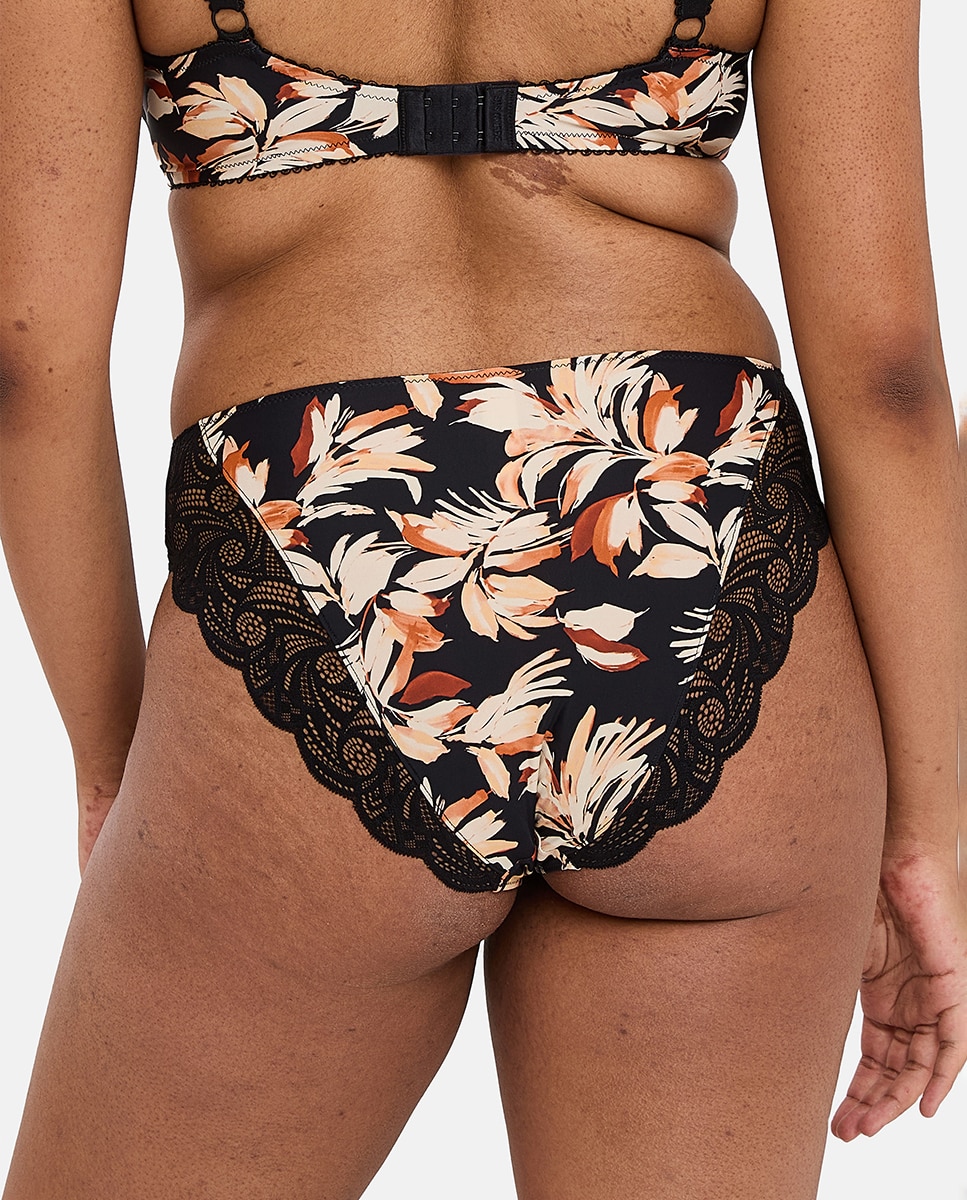 Cueca de microfibra e renda Multicolor-2