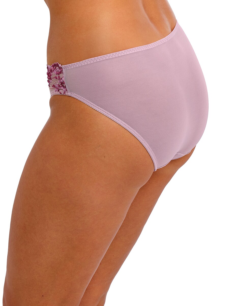 Cuecas Embrace Lace de renda e tule Lilás-3