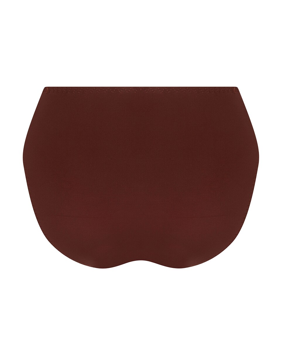 Cueca Tamanho Normal Muito Cómoda com Bom Suporte à Frente e Atrás. Tecido de Renda Suave Castanho-escuro-2
