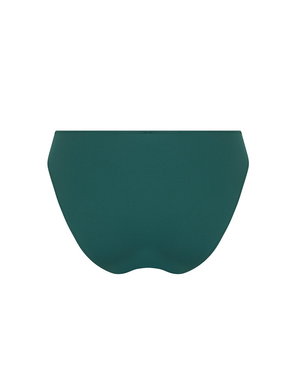 Cueca de Forma Clássica Enriquecida com Bordados e Rendas Verde-escuro-6