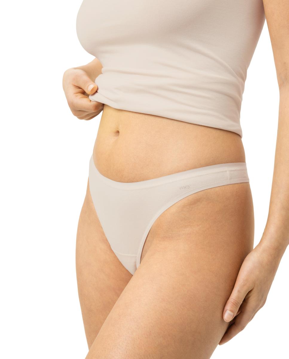 Tanga de Algodão Orgânico sem Costuras Natural-3