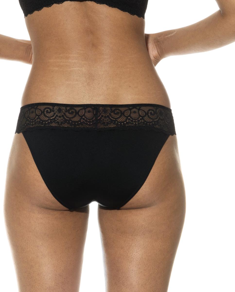 Mini Cueca com Renda na Cintura Preto-2