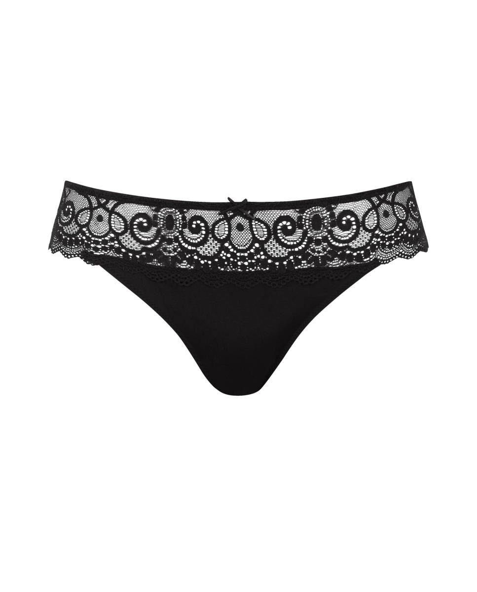 Mini Cueca com Renda na Cintura Preto-6
