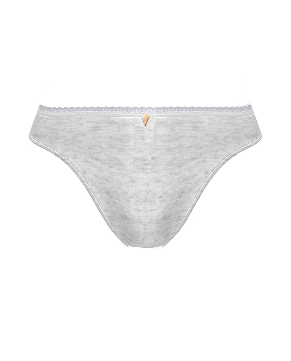 Cueca de algodão Cinzento-claro-5