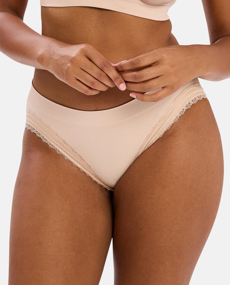 Braga sin costuras con encaje - Sans Complexe - Natural Natural-1