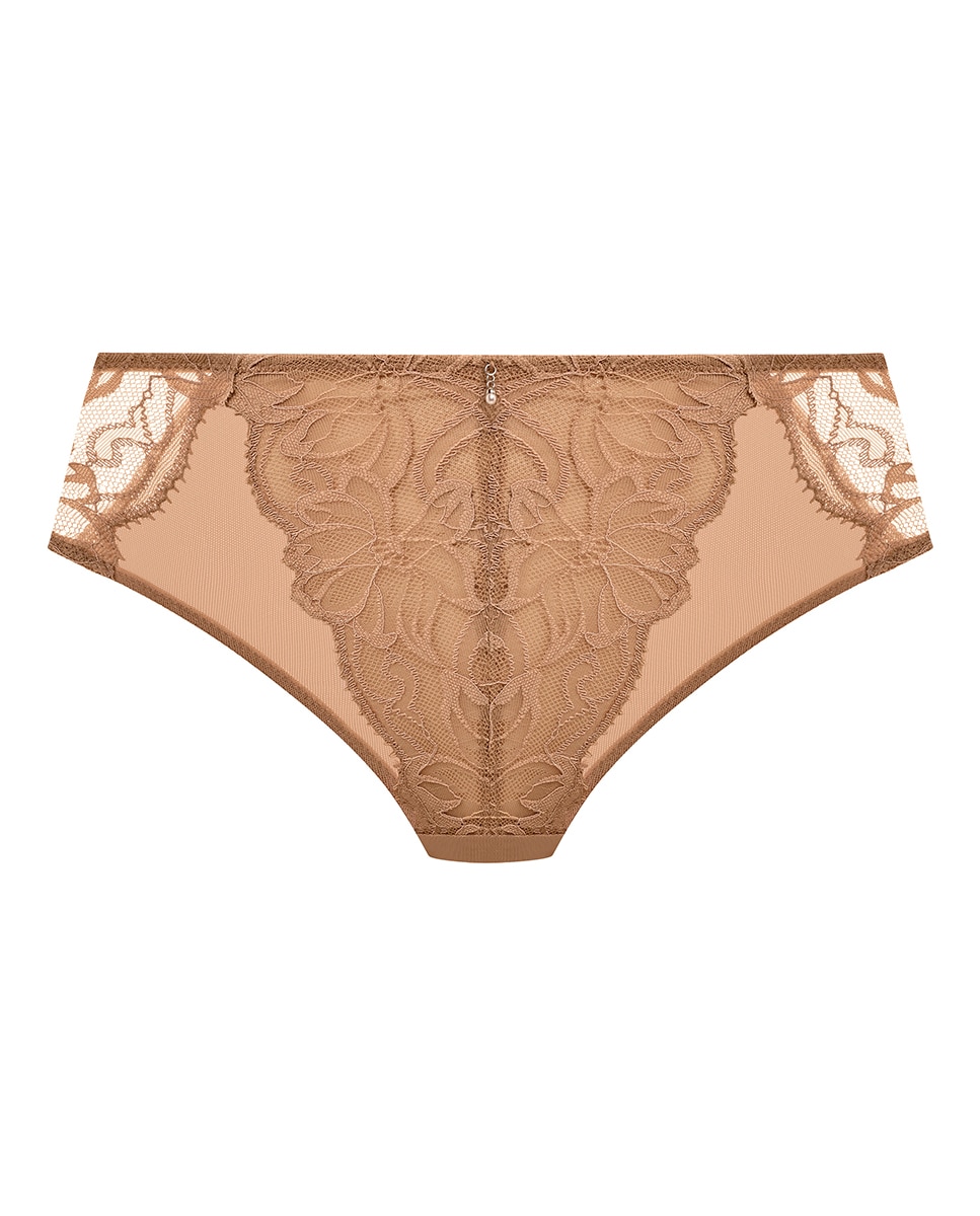 Soutien de Aro com Renda Floral Plana Bege-3