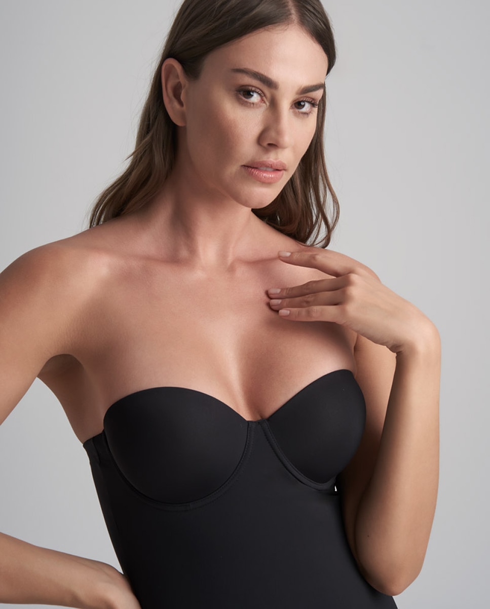 Body reductor de control firme con sujetador multiposición. - Bye Bra - Negro Negro-3