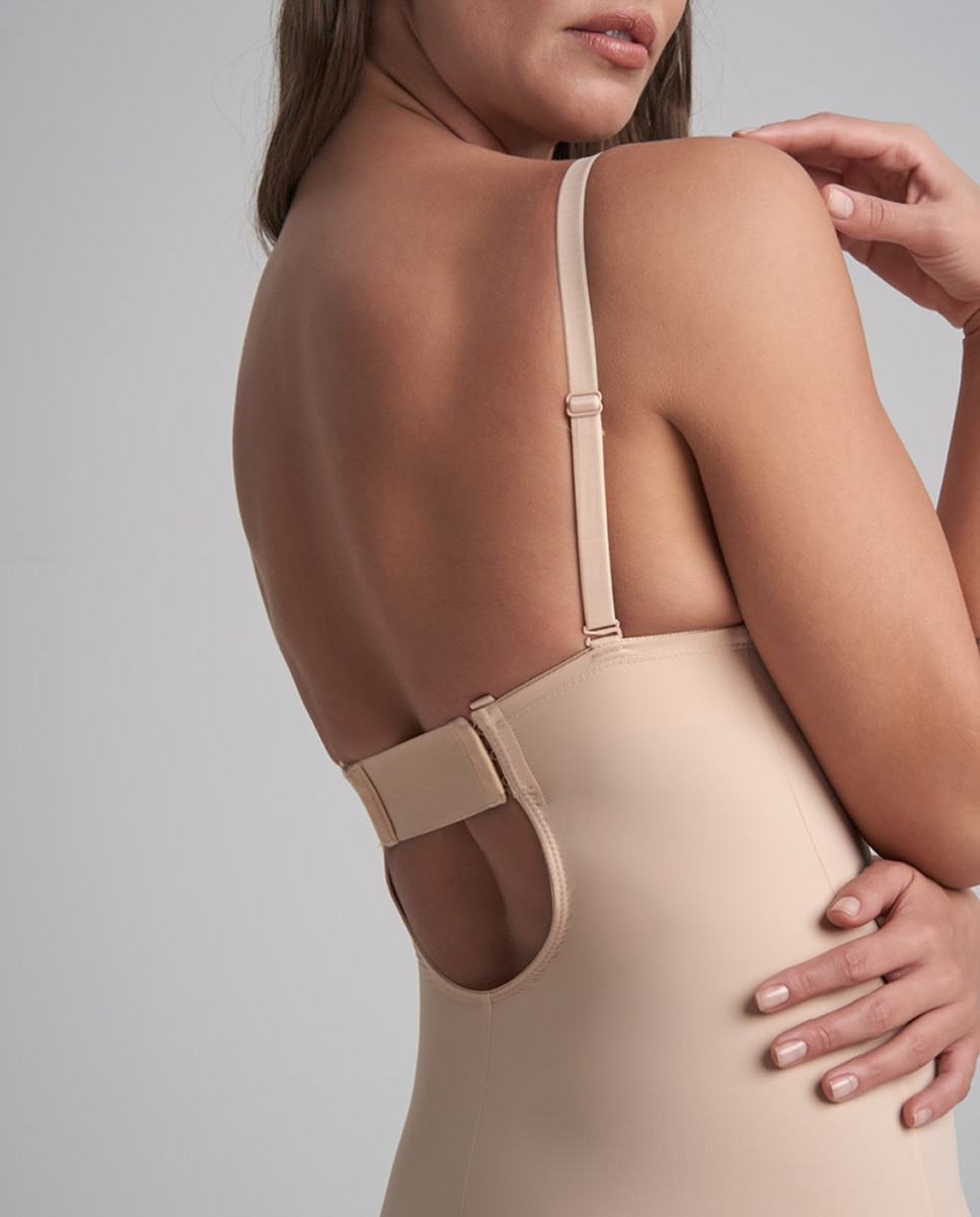 Body reductor de control firme con escote profundo. - Bye Bra - Beige Beige-3
