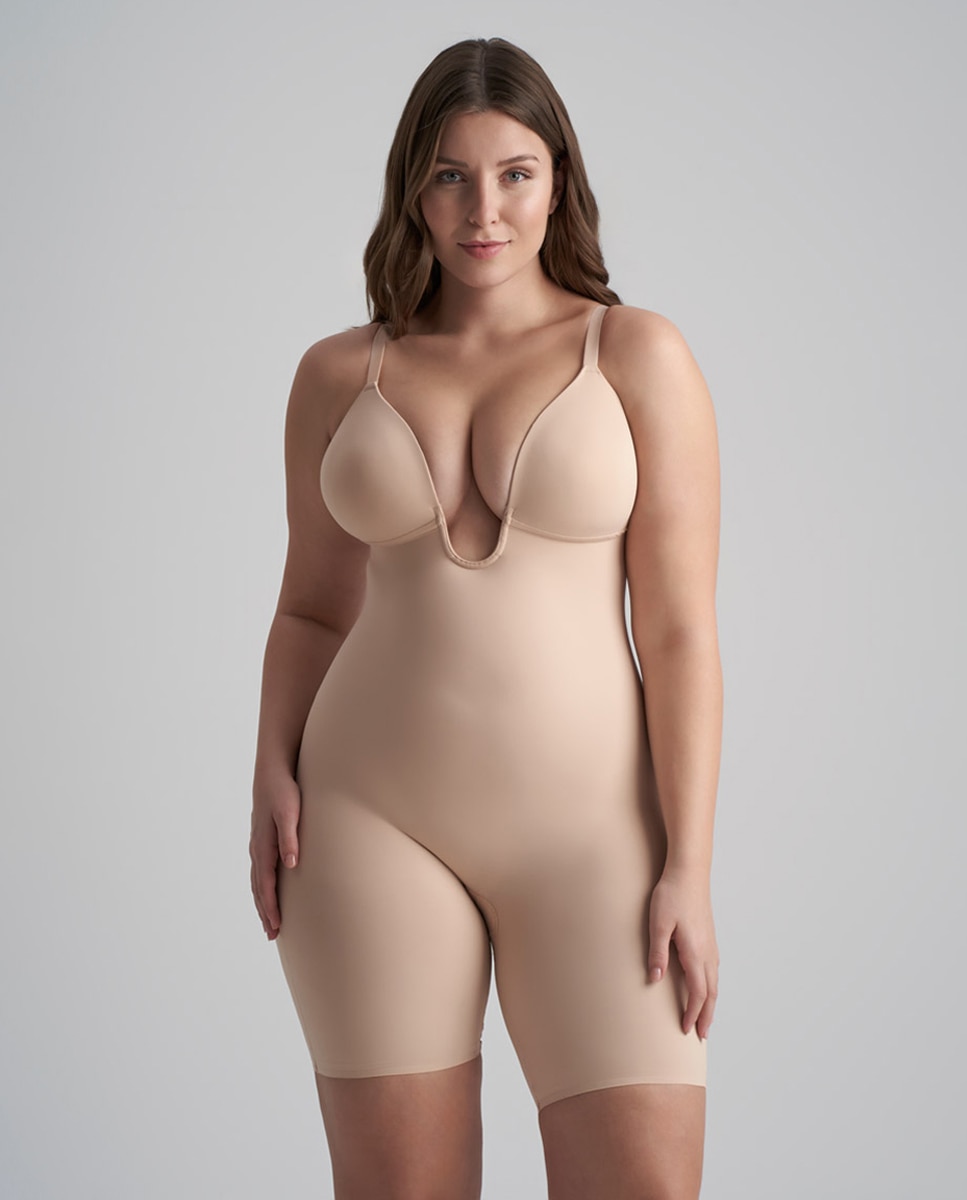 Body reductor de control firme con escote profundo. - Bye Bra - Beige Beige-4