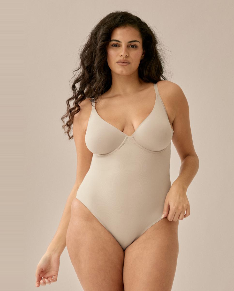 Imagen 0 de Body reductor con aro de mujer Beige