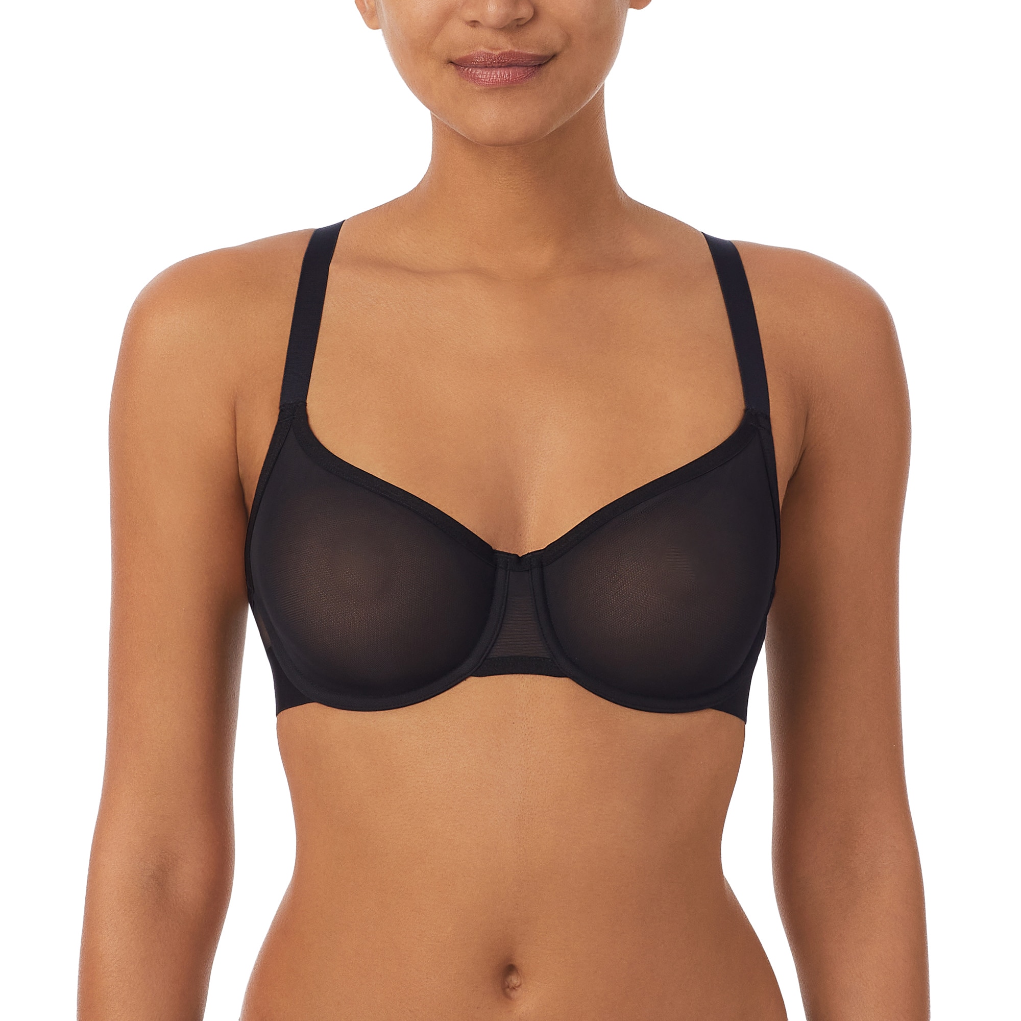 Soutien Transparente com Aros e em Tule Preto-1