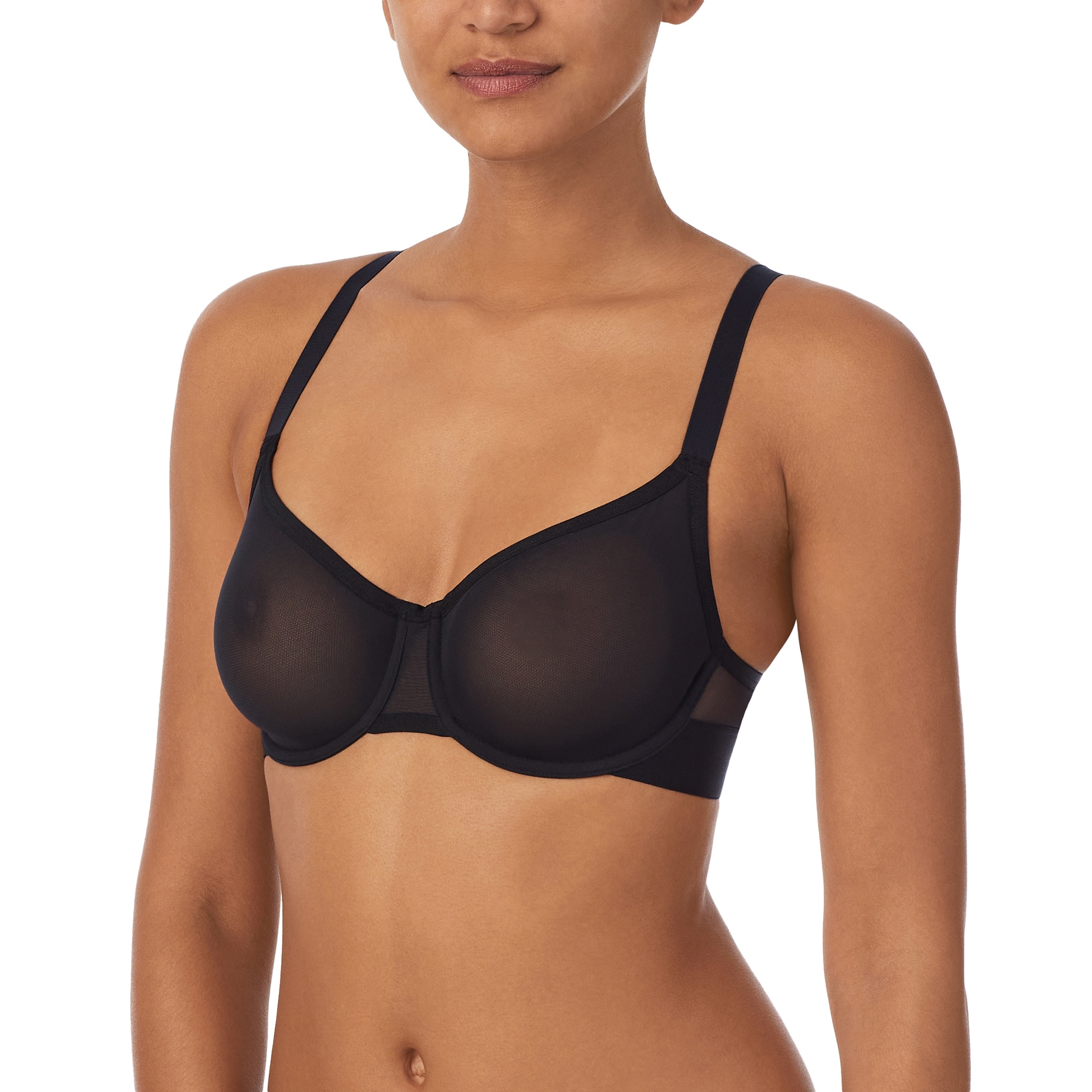 Soutien Transparente com Aros e em Tule Preto-3