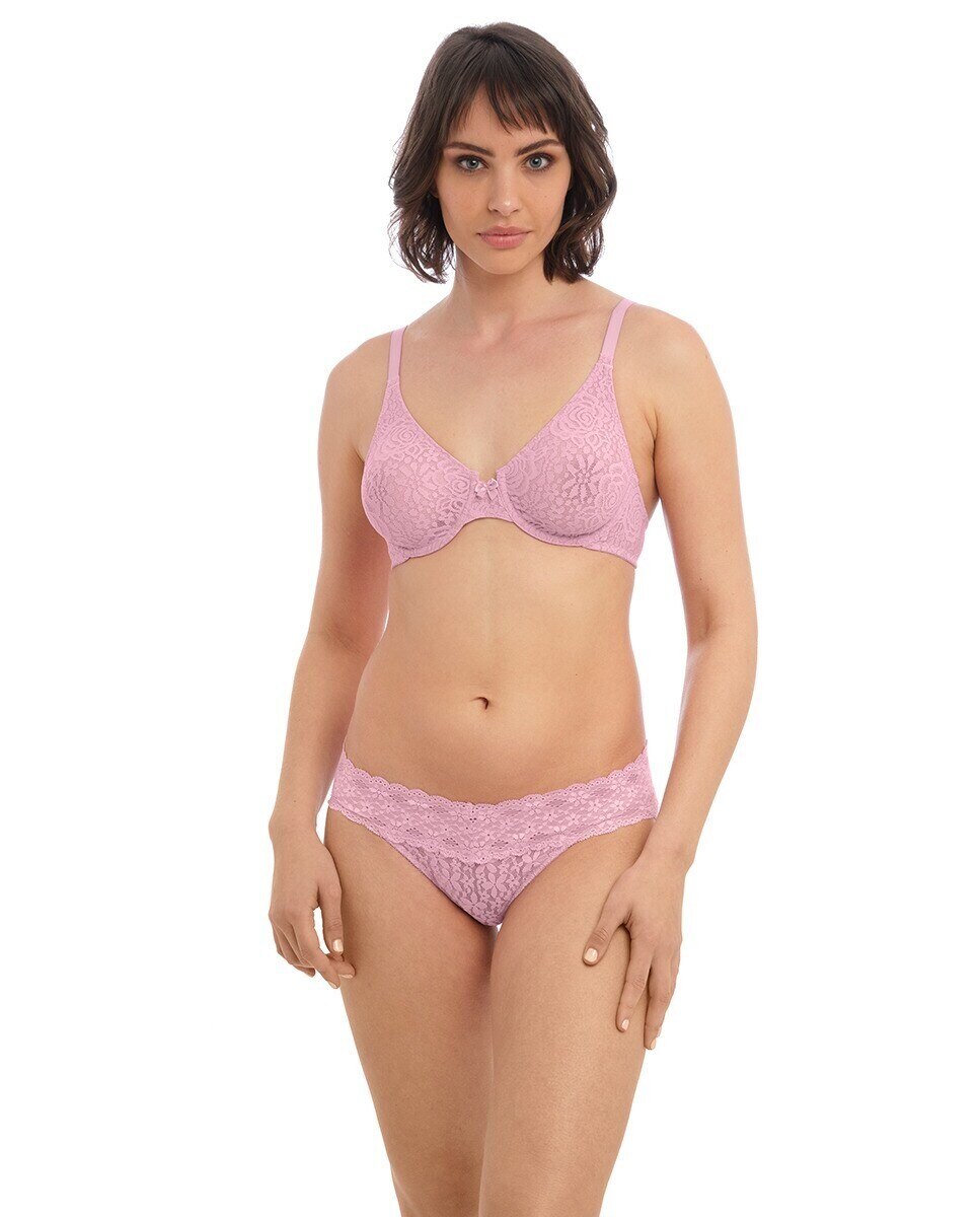 Soutien Halo Lace triangular de renda Roxo-4