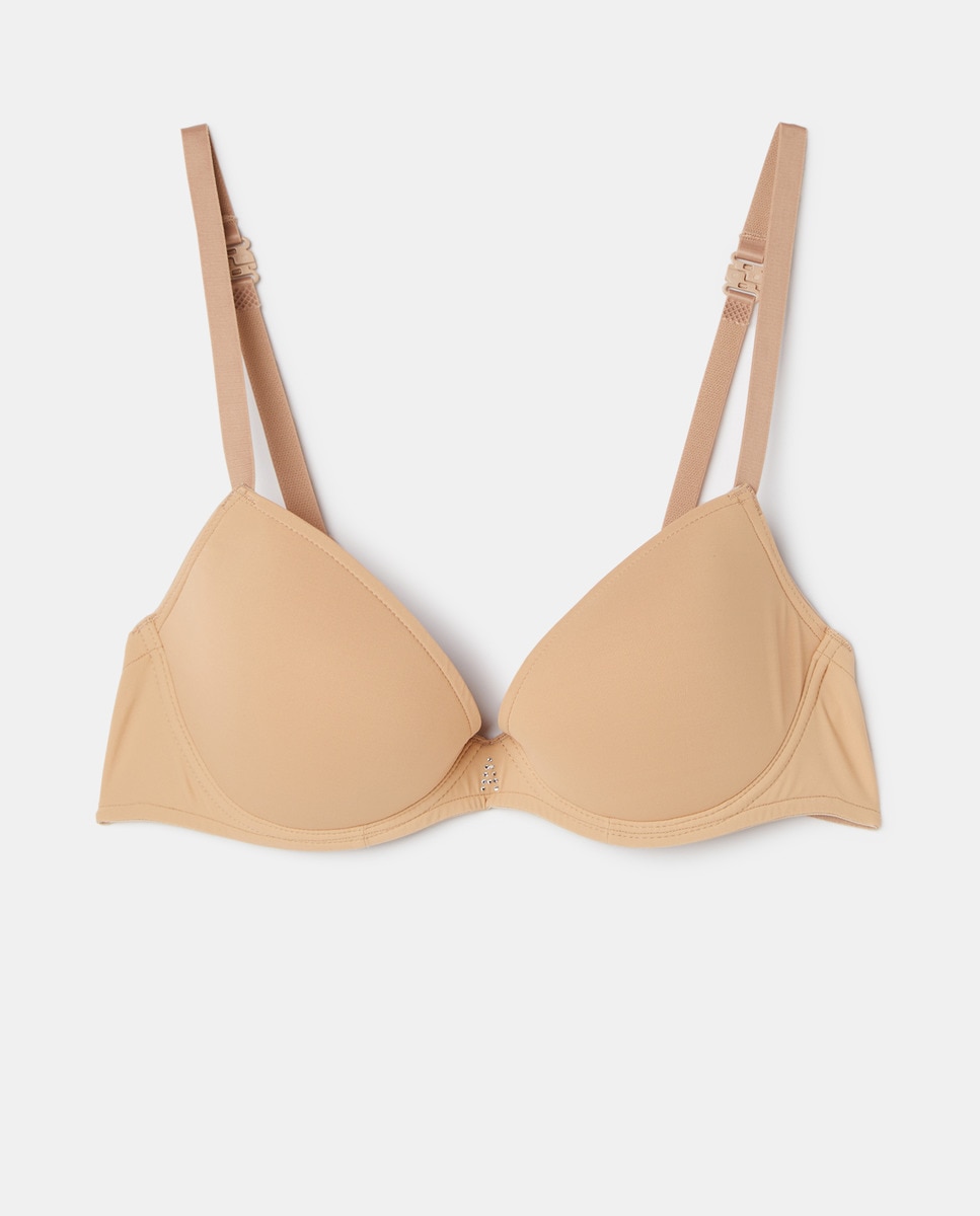 Soutien Coque Almofadado com Realce Bege-1