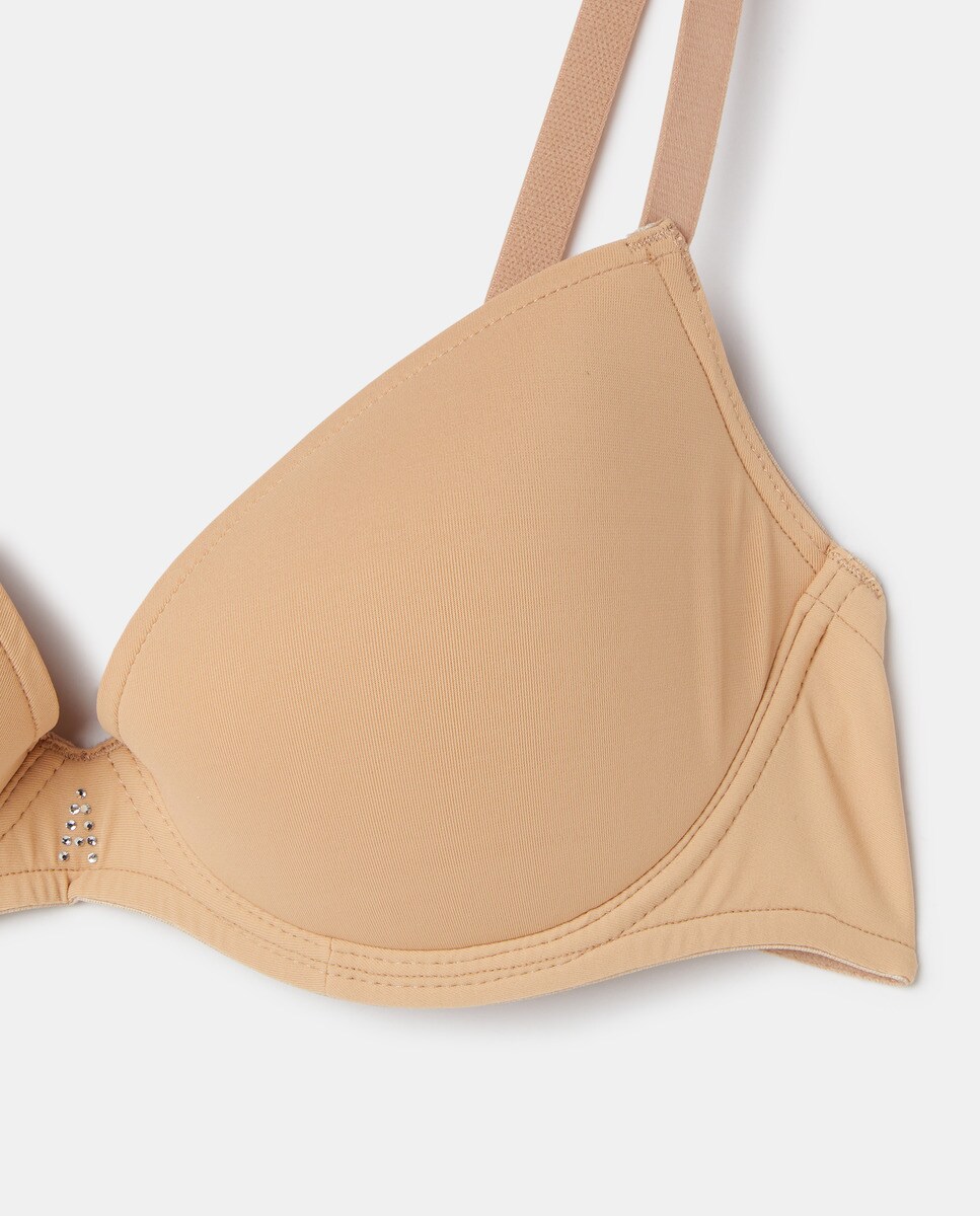 Soutien Coque Almofadado com Realce Bege-2