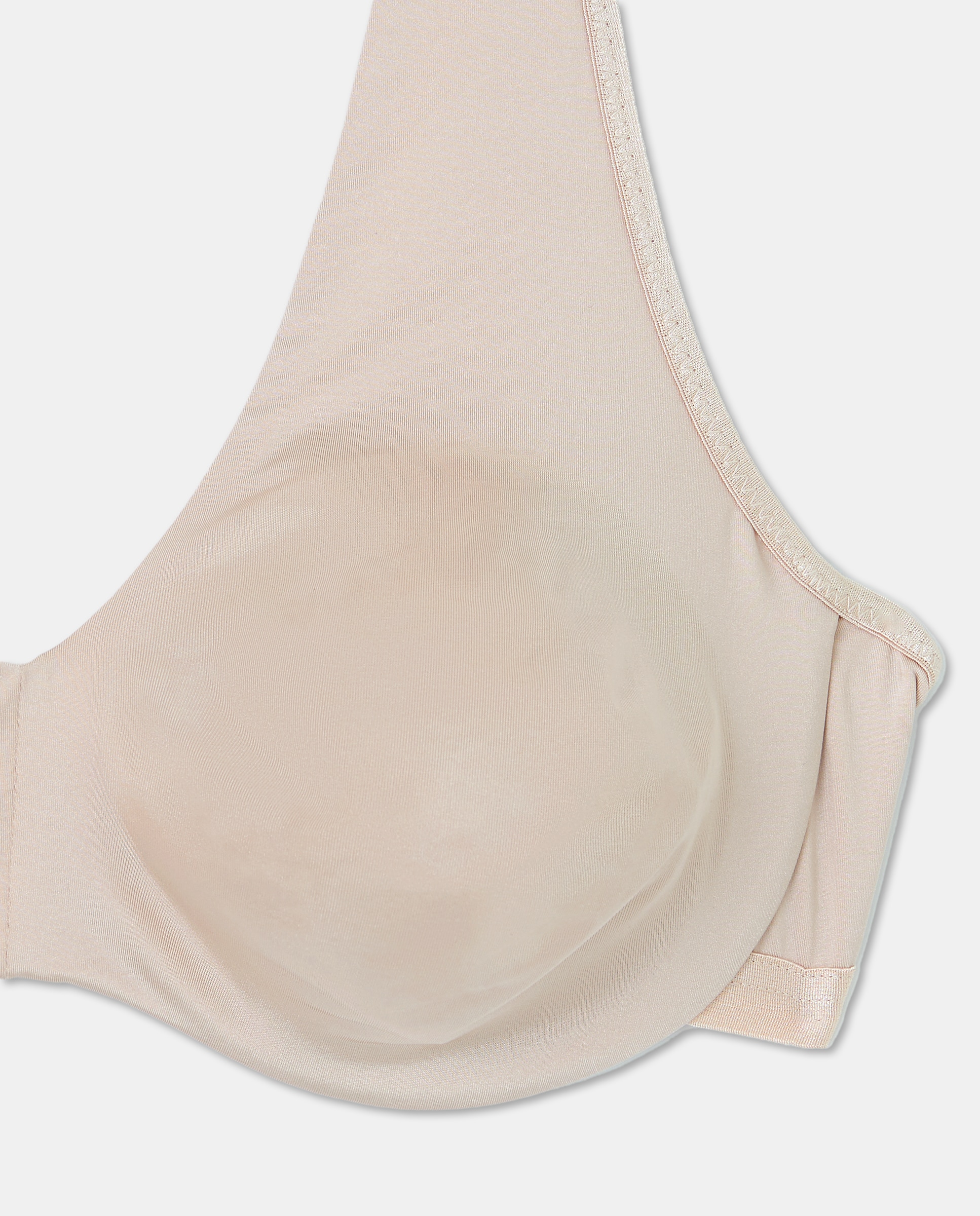 Soutien de Copa Grande com Aro e em Tecido Ultraligeiro Natural-5