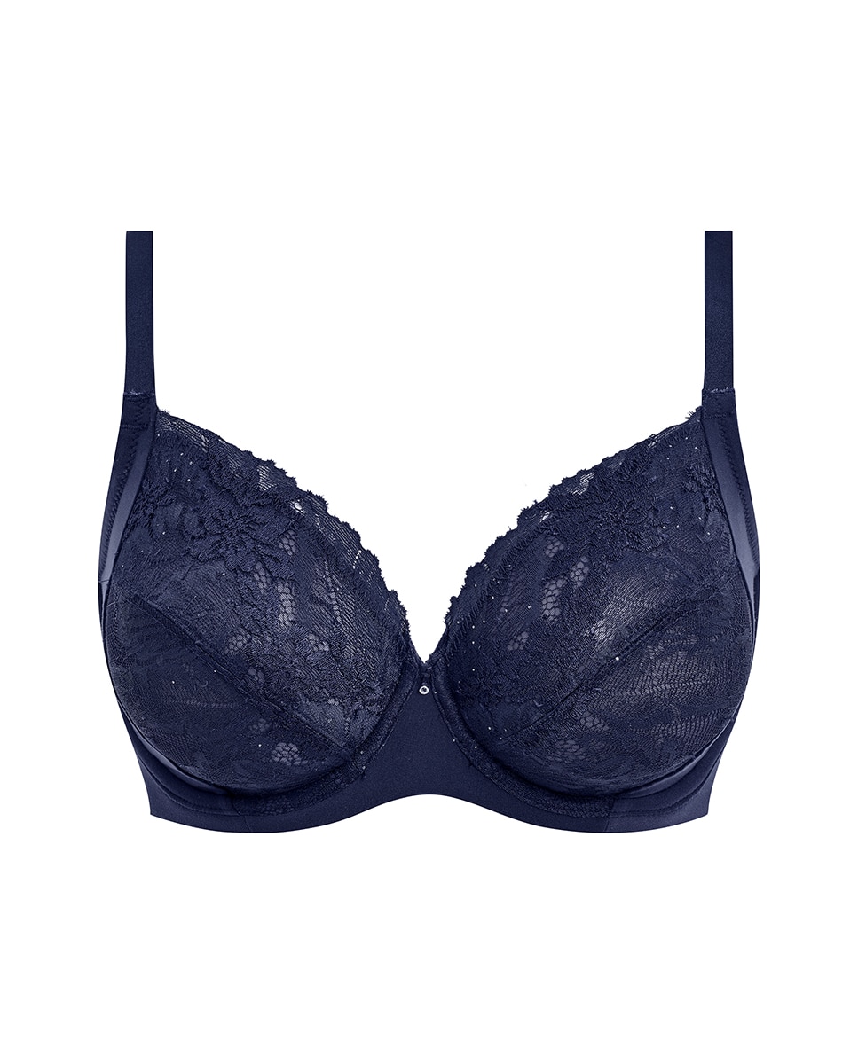 Soutien com Aro e Renda Floral Azul-5