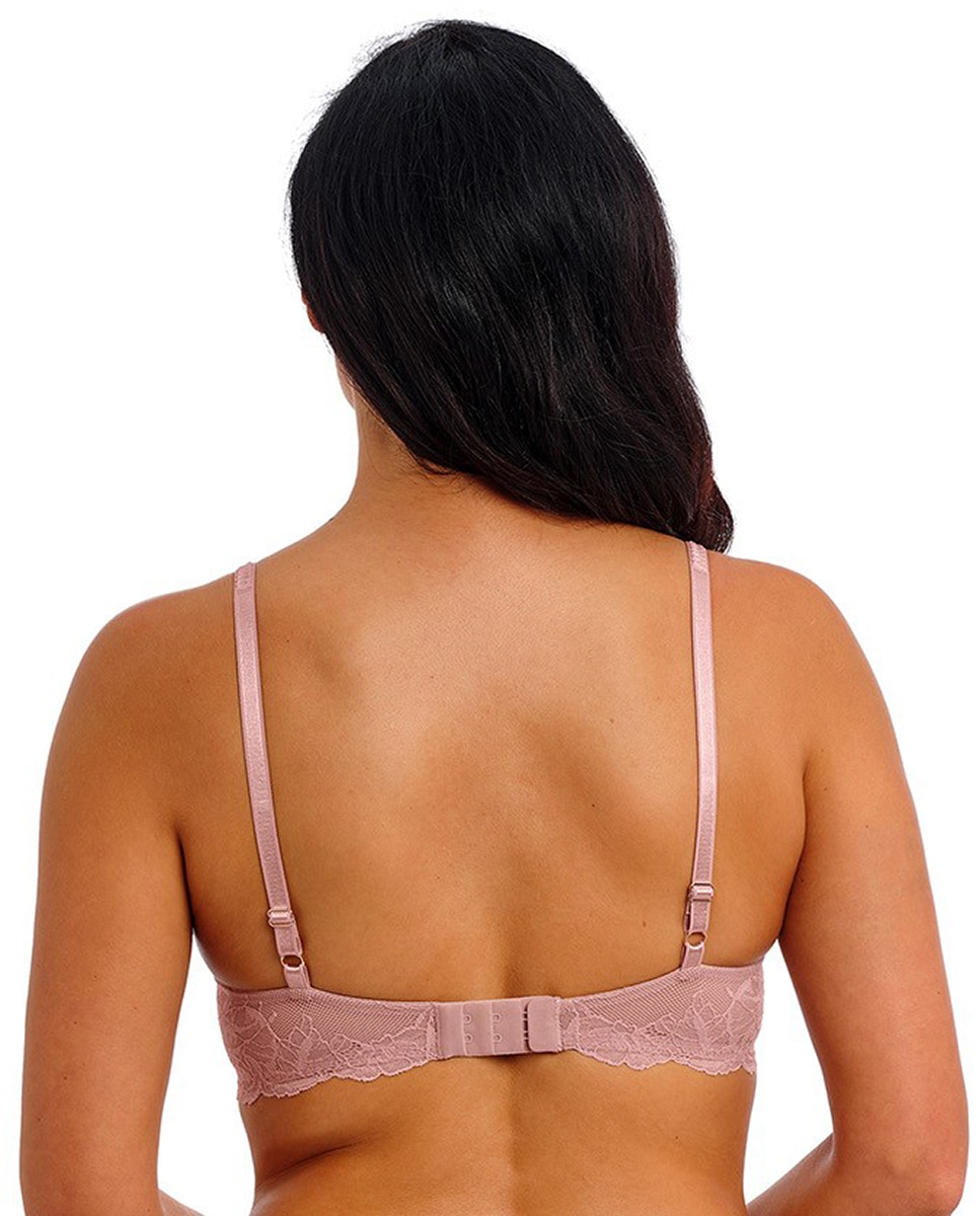 Soutien de Aro com Copa Lisa Almofadada e Renda Rosa-2
