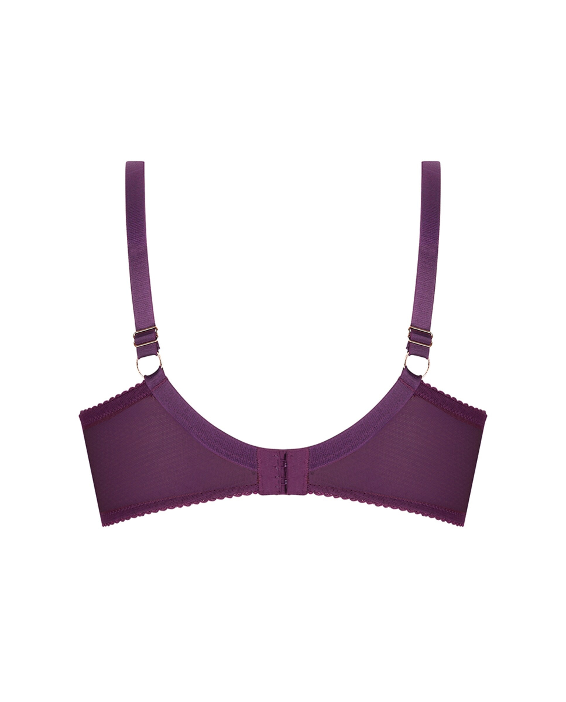 Soutien de Copa Grande com Aros e Copa até D ou E. Reforços Laterais. Beringela-6