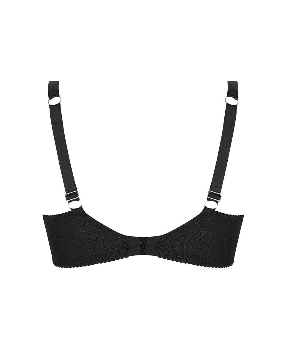 Soutien de Corte Francês Balconette com Aros e sem Enchimento Preto-6