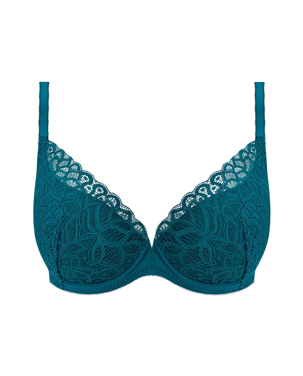 Soutien plunge com aro e push-up Azul-4