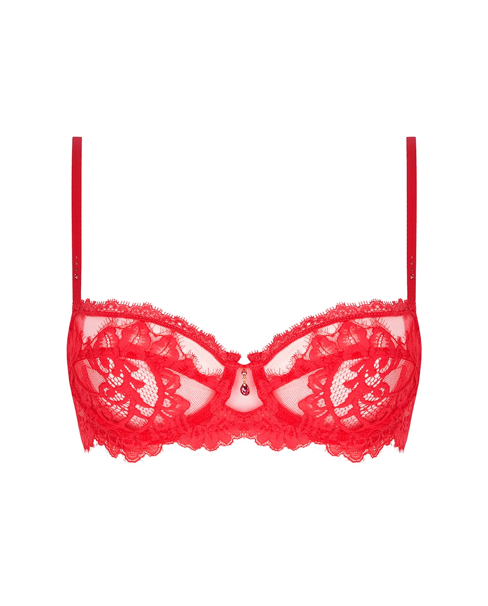 Soutien Balconette com Aros e sem Enchimento Rosa-4