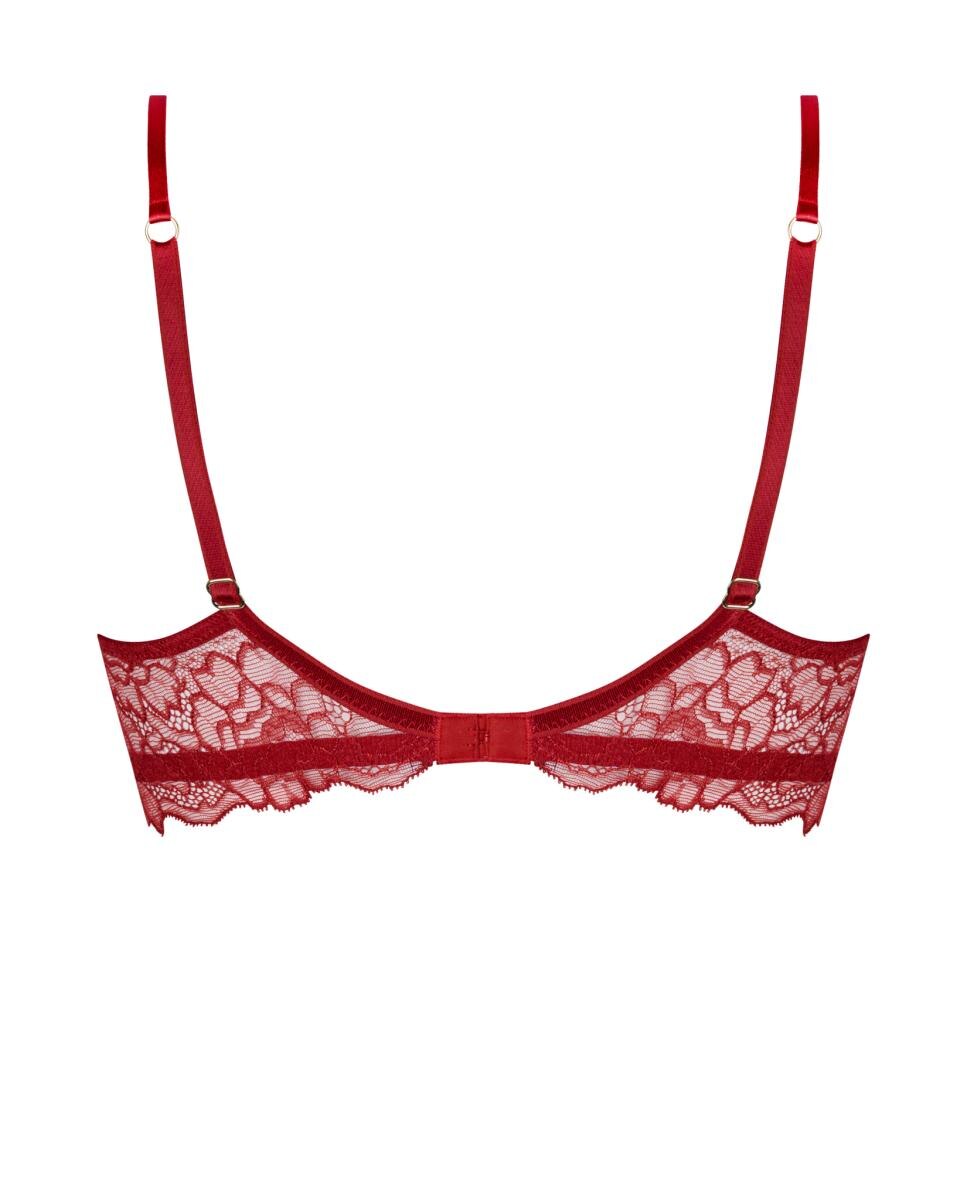 Sujetador con aros y relleno bordado de mujer - Lise Charmel - Rojo Rojo-4