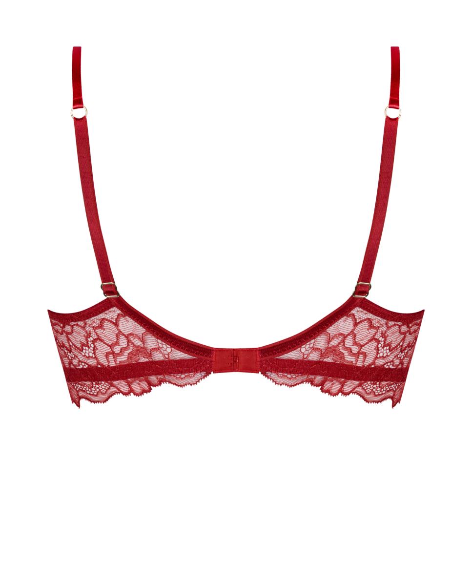Sujetador con aros y relleno bordado de mujer - Lise Charmel - Rojo Rojo-4