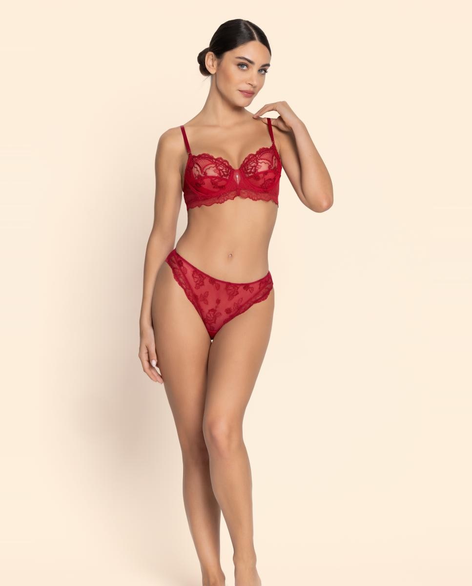 Sujetador capacidad con aros de mujer - Lise Charmel - Rojo Rojo-6